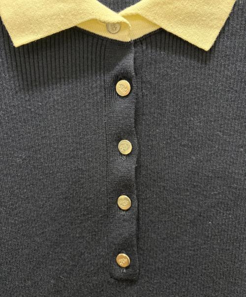 RALPH LAUREN（ラルフローレン）RALPH LAUREN (ラルフローレン) 長袖ニットワンピース ネイビー サイズ:Lの古着・服飾アイテム