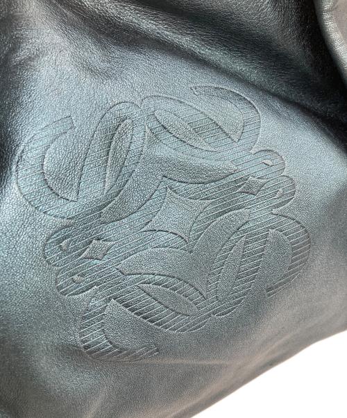 LOEWE（ロエベ）LOEWE (ロエベ) ナッパアイレ レザーハンドバッグ ブルーの古着・服飾アイテム