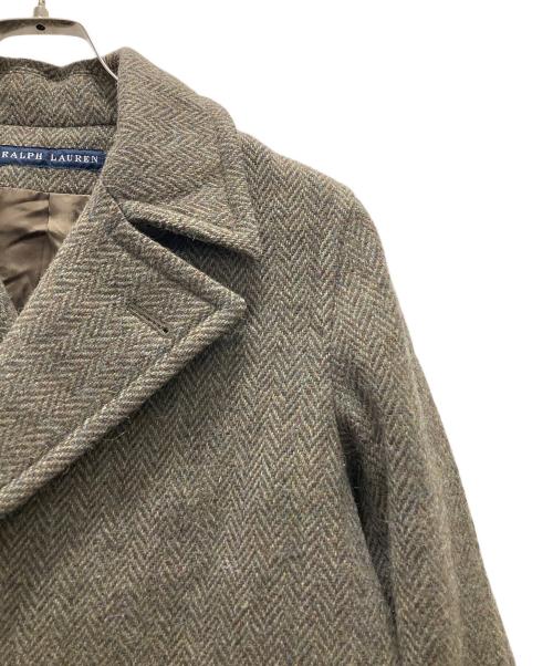 RALPH LAUREN（ラルフローレン）RALPH LAUREN (ラルフローレン) ヘリンボーンダブルコート オリーブ サイズ:9の古着・服飾アイテム