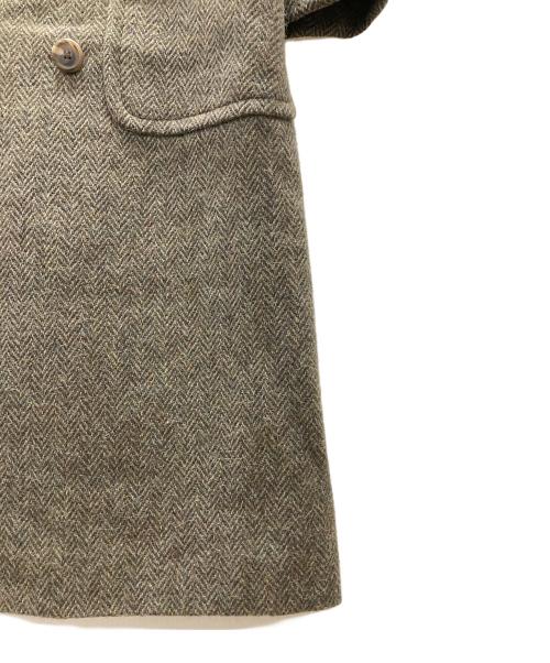 RALPH LAUREN（ラルフローレン）RALPH LAUREN (ラルフローレン) ヘリンボーンダブルコート オリーブ サイズ:9の古着・服飾アイテム