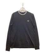 FRED PERRYフレッドペリー）の古着「Twin Tipped Long Sleeve T-Shirt」｜ブラック