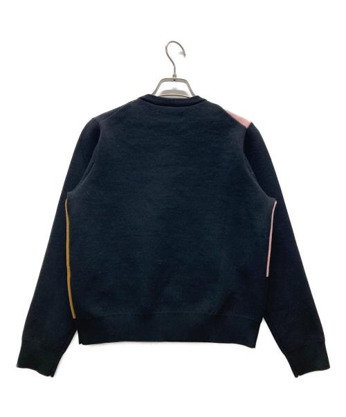 FRED PERRY（フレッドペリー）FRED PERRY (フレッドペリー) ランダムパネルニット ブラック サイズ:UK10の古着・服飾アイテム
