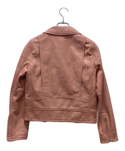 allureville（アルアバイル）allureville (アルアバイル) レザーライダースジャケット ピンク サイズ:1 未使用品の古着・服飾アイテム