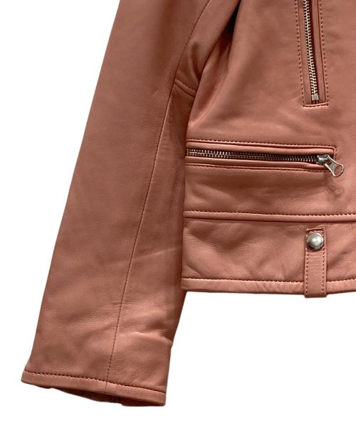 allureville（アルアバイル）allureville (アルアバイル) レザーライダースジャケット ピンク サイズ:1 未使用品の古着・服飾アイテム