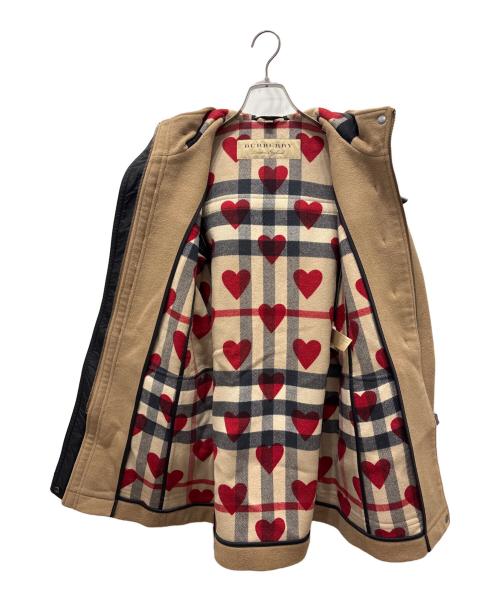 BURBERRY LONDON（バーバリーロンドン）BURBERRY LONDON (バーバリーロンドン) ハート×ノヴァチェックライナー ダッフルコート ブラウン サイズ:36の古着・服飾アイテム