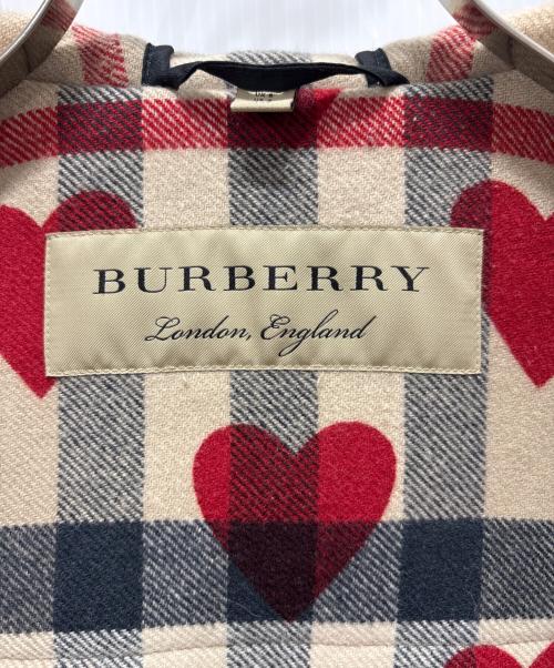 BURBERRY LONDON（バーバリーロンドン）BURBERRY LONDON (バーバリーロンドン) ハート×ノヴァチェックライナー ダッフルコート ブラウン サイズ:36の古着・服飾アイテム