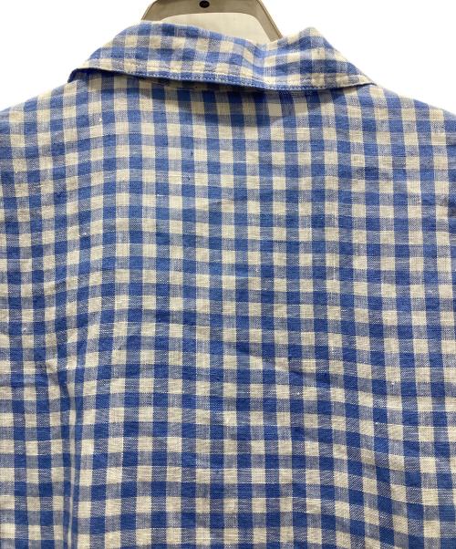 POLO RALPH LAUREN（ポロ・ラルフローレン）POLO RALPH LAUREN (ポロ・ラルフローレン) 半袖ギンガムチェックシャツワンピース スカイブルー サイズ:6の古着・服飾アイテム
