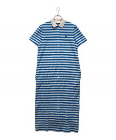 中古・古着通販】CELINE (セリーヌ) フリルシャツワンピース オリーブ