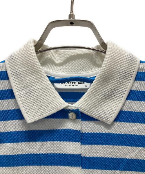 LACOSTE（ラコステ）LACOSTE (ラコステ) 鹿の子地マキシシャツドレス スカイブルー サイズ:40の古着・服飾アイテム