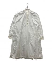 MM6 Maison Margiela（エムエムシックスメゾンマルジェラ）の古着「バックプリーツシャツドレス」｜ホワイト