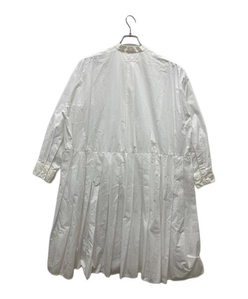 MM6 Maison Margiela（エムエムシックスメゾンマルジェラ）MM6 Maison Margiela (エムエムシックスメゾンマルジェラ) バックプリーツシャツドレス ホワイト サイズ:38の古着・服飾アイテム