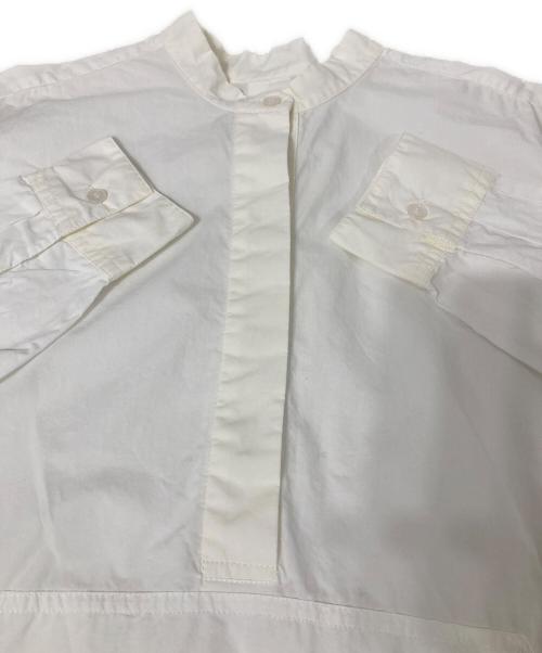 MM6 Maison Margiela（エムエムシックスメゾンマルジェラ）MM6 Maison Margiela (エムエムシックスメゾンマルジェラ) バックプリーツシャツドレス ホワイト サイズ:38の古着・服飾アイテム