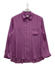 MAISON SPECIAL（メゾンスペシャル）の古着「Split Georgette Regular Collar Shirt」｜パープル