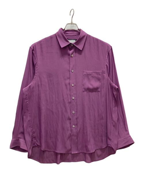 MAISON SPECIAL（メゾンスペシャル）MAISON SPECIAL (メゾンスペシャル) Split Georgette Regular Collar Shirt パープル サイズ:02の古着・服飾アイテム