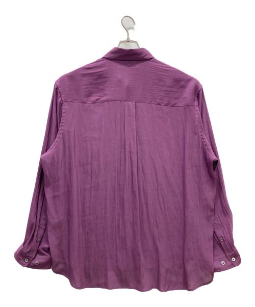 MAISON SPECIAL（メゾンスペシャル）MAISON SPECIAL (メゾンスペシャル) Split Georgette Regular Collar Shirt パープル サイズ:02の古着・服飾アイテム