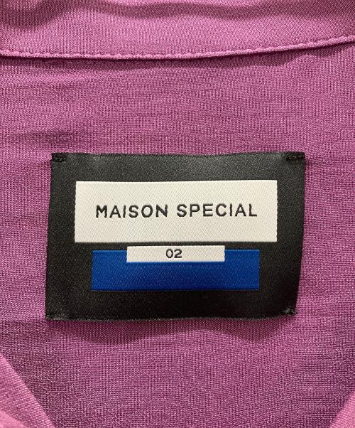MAISON SPECIAL（メゾンスペシャル）MAISON SPECIAL (メゾンスペシャル) Split Georgette Regular Collar Shirt パープル サイズ:02の古着・服飾アイテム