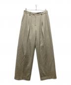 CLANEクラネ）の古着「2WAY TUCK STRAIGHT PANTS」｜ベージュ