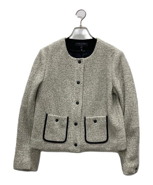 rag&bone（ラグアンドボーン）rag&bone (ラグアンドボーン) ノーカラージャケット ブラック サイズ:2の古着・服飾アイテム