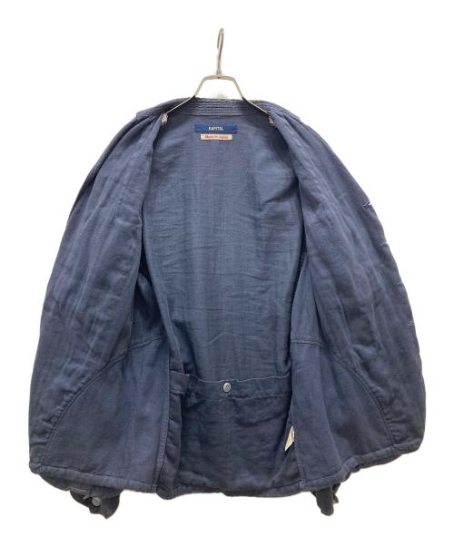 KAPITAL（キャピタル）KAPITAL (キャピタル) マルチポケット リネンジャケット ネイビー サイズ:Lの古着・服飾アイテム