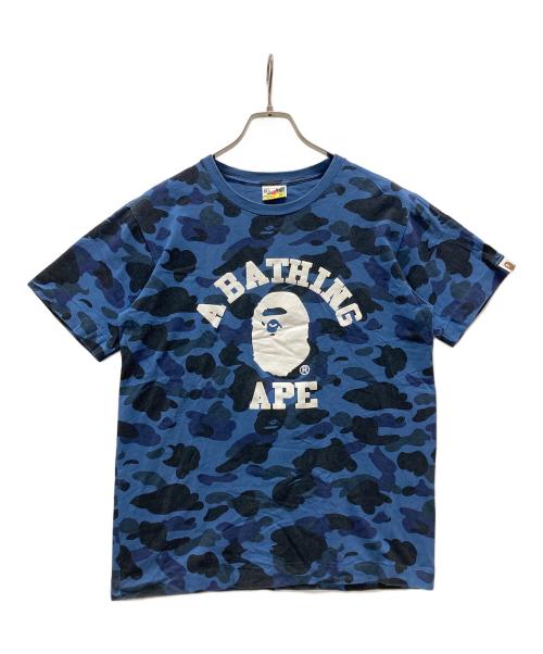 A BATHING APE（アベイシングエイプ）A BATHING APE (アベイシングエイプ) カモフラTシャツ ネイビー サイズ:Mの古着・服飾アイテム