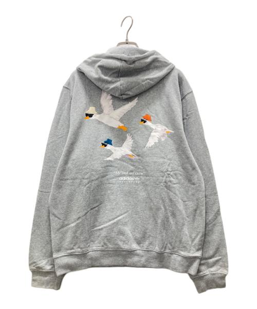 adidas（アディダス）adidas (アディダス) プルオーバーパーカー グレー サイズ:XL 未使用品の古着・服飾アイテム