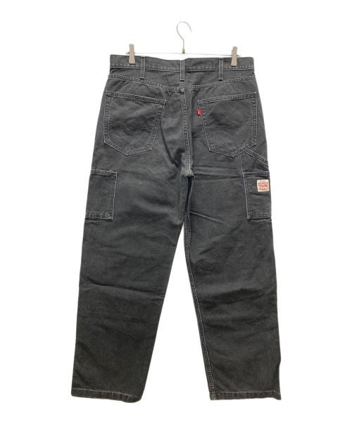 LEVI'S（リーバイス）LEVI'S (リーバイス) ルーズストレート ダブルニーデニムパンツ ブラック サイズ:34の古着・服飾アイテム