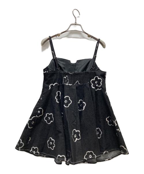 POPPY（ポピー）POPPY (ポピー) ゴールドフラワーデニムチュニック/GOLD FLOWER DENIM TUNIC ブラック サイズ:Freeの古着・服飾アイテム