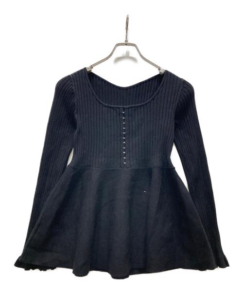 Snidel（スナイデル）Snidel (スナイデル) バックディテールペプラムプルオーバー ブラック サイズ:ONE SIZEの古着・服飾アイテム