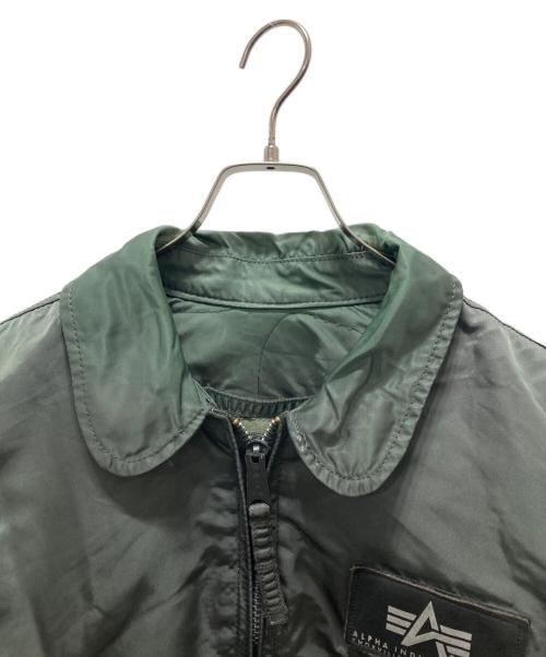 ALPHA INDUSTRIES（アルファインダストリーズ）ALPHA INDUSTRIES (アルファインダストリーズ) フライトジャケット グリーン サイズ:Lの古着・服飾アイテム