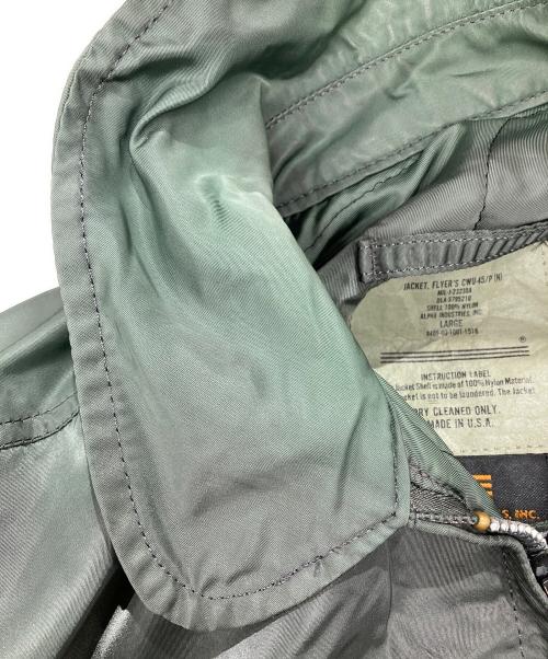 ALPHA INDUSTRIES（アルファインダストリーズ）ALPHA INDUSTRIES (アルファインダストリーズ) フライトジャケット グリーン サイズ:Lの古着・服飾アイテム