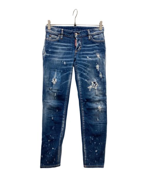DSQUARED2（ディースクエアード）DSQUARED2 (ディースクエアード) Jennifer Cropped Jean インディゴ サイズ:34の古着・服飾アイテム