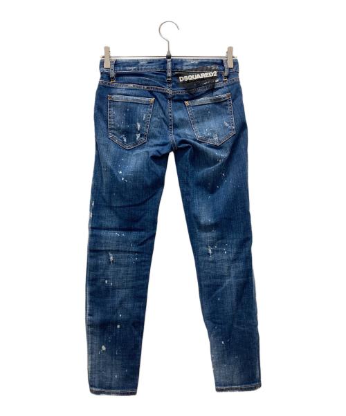 DSQUARED2（ディースクエアード）DSQUARED2 (ディースクエアード) Jennifer Cropped Jean インディゴ サイズ:34の古着・服飾アイテム