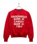 DSQUARED2ディースクエアード）の古着「ロゴニット」｜レッド