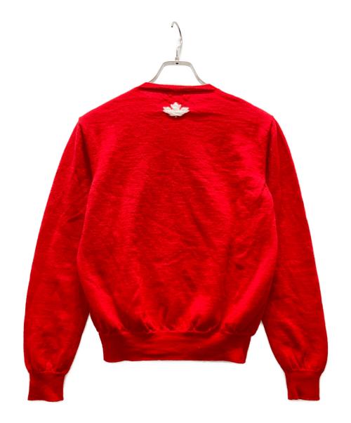 DSQUARED2（ディースクエアード）DSQUARED2 (ディースクエアード) ロゴニット レッド サイズ:XXSの古着・服飾アイテム