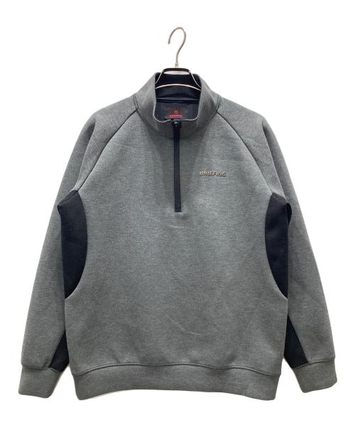 BRIEFING（ブリーフィング）BRIEFING (ブリーフィング) WARM 3D LOGO HALF ZIP グレー サイズ:Mの古着・服飾アイテム
