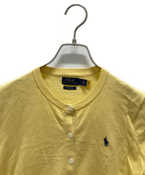 POLO RALPH LAUREN（ポロ・ラルフローレン）POLO RALPH LAUREN (ポロ・ラルフローレン) 半袖カーディガン イエロー サイズ:Sの古着・服飾アイテム