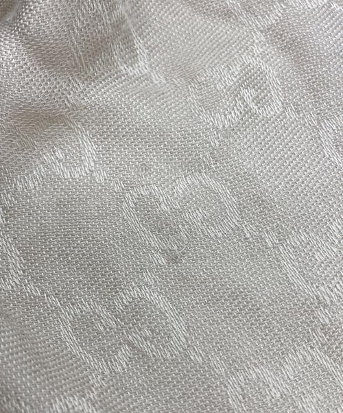 GUCCI（グッチ）GUCCI (グッチ) GGシルク混ストール ベージュ サイズ:65×190㎝の古着・服飾アイテム