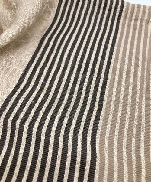 GUCCI（グッチ）GUCCI (グッチ) GGシルク混ストール ベージュ サイズ:65×190㎝の古着・服飾アイテム