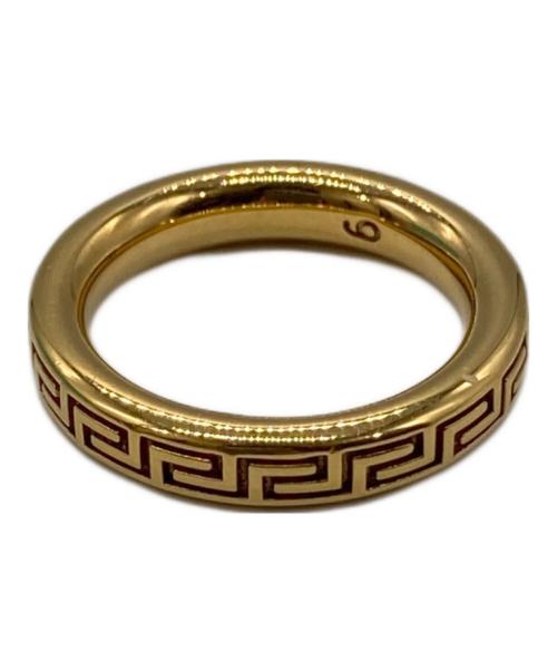 VERSACE（ヴェルサーチェ）VERSACE (ヴェルサーチェ) エングレイブド グリークキー リング サイズ:9の古着・服飾アイテム