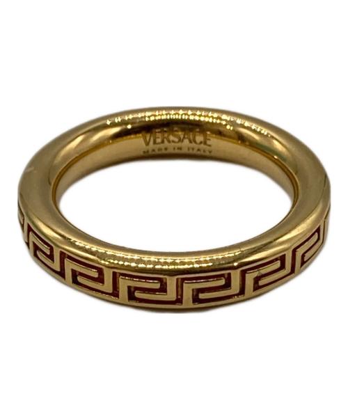 VERSACE（ヴェルサーチェ）VERSACE (ヴェルサーチェ) エングレイブド グリークキー リング サイズ:9の古着・服飾アイテム