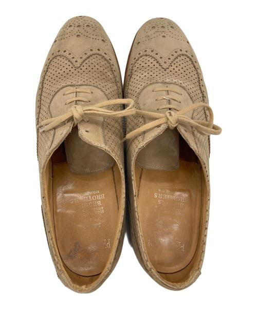 peal&co（ピールアンドコー）peal&co (ピールアンドコー) BROOKS BROTHERS (ブルックスブラザーズ) レースアップシューズ ベージュ サイズ:9の古着・服飾アイテム