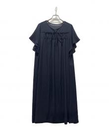 Leilian（レリアン）の古着「半袖ワンピース」｜ネイビー