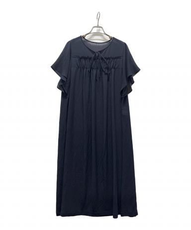 中古・古着通販】LEILIAN (レリアン) 半袖ワンピース ネイビー サイズ