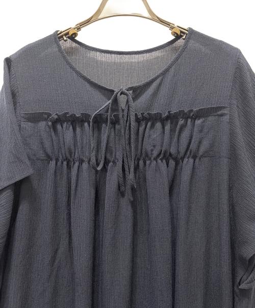 Leilian（レリアン）LEILIAN (レリアン) 半袖ワンピース ネイビー サイズ:13の古着・服飾アイテム