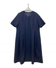 Leilian（レリアン）の古着「半袖ワンピース」｜ネイビー