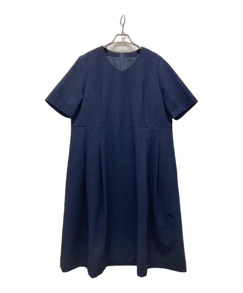 Leilian（レリアン）LEILIAN (レリアン) 半袖ワンピース ネイビー サイズ:17の古着・服飾アイテム