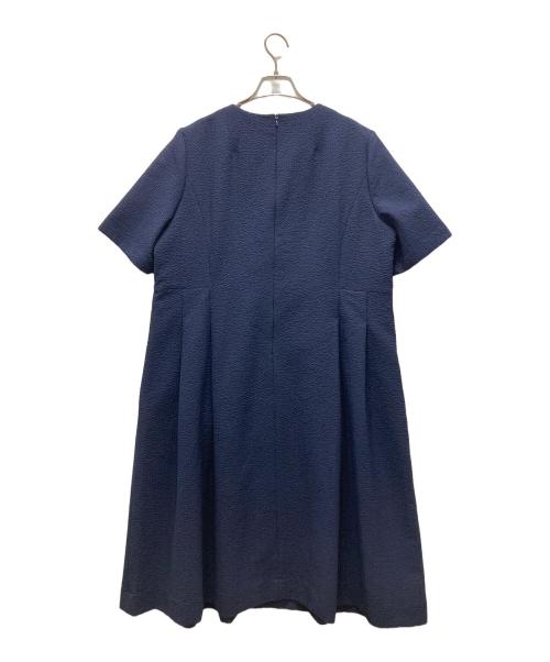 Leilian（レリアン）LEILIAN (レリアン) 半袖ワンピース ネイビー サイズ:17の古着・服飾アイテム
