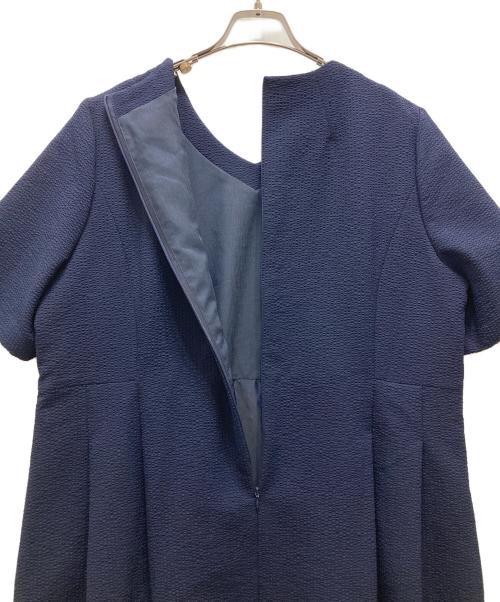 Leilian（レリアン）LEILIAN (レリアン) 半袖ワンピース ネイビー サイズ:17の古着・服飾アイテム