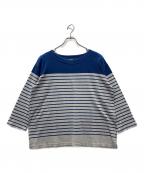 plantationプランテーション）の古着「7分袖Tシャツ」｜ブルー×グレー