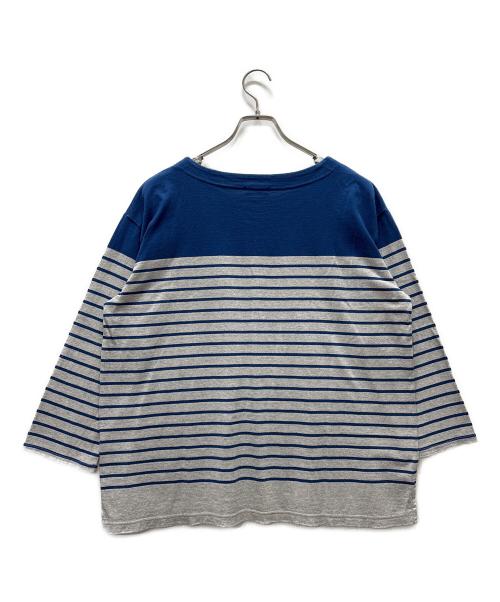 plantation（プランテーション）Plantation (プランテーション) 7分袖Tシャツ ブルー×グレー サイズ:2の古着・服飾アイテム